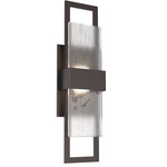 Sasha Outdoor Wall Sconce - Statuary Bronze / Frosted Granite