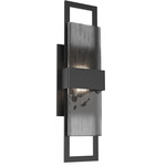 Sasha Outdoor Wall Sconce - Textured Black / Smoke Granite