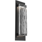 Tabulo Outdoor Wall Sconce - Textured Black / Tabulo Tidal