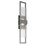 Sasha Outdoor Wall Sconce - Argento Grey / Frosted Granite