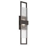 Sasha Outdoor Wall Sconce - Statuary Bronze / Frosted Granite