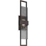 Sasha Outdoor Wall Sconce - Statuary Bronze / Smoke Granite