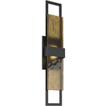Sasha Outdoor Wall Sconce - Textured Black / Bronze Granite