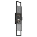 Sasha Outdoor Wall Sconce - Textured Black / Smoke Granite