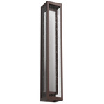 Double Box Dark Sky Outdoor Wall Sconce - Statuary Bronze / Frost / Clear