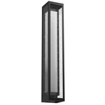 Double Box Dark Sky Outdoor Wall Sconce - Textured Black / Frost / Clear