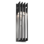 Avenue Dark Sky Outdoor Wall Sconce - Argento Grey / Clear Cast