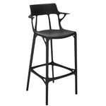 A.I. Stool with Back - Black