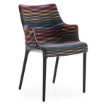 Eleganza Nia Missoni Dining Chair - Black / Multicolor Black