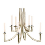 Khan Pendant - Polished Champagne / White