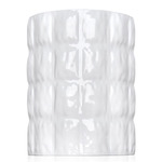 Matelasse Vase - Gloss White