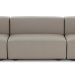 Plastics Outdoor Modular Sofa - Black / Tamba Beige