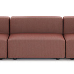 Plastics Outdoor Modular Sofa - Black / Tamba Rust