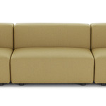 Plastics Outdoor Modular Sofa - Black / Tamba Yellow