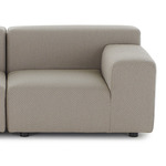 Plastics Outdoor Modular Sofa - Black / Tamba Beige