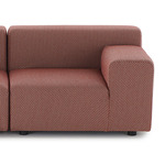 Plastics Outdoor Modular Sofa - Black / Tamba Rust