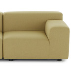 Plastics Outdoor Modular Sofa - Black / Tamba Yellow