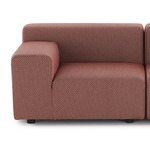 Plastics Outdoor Modular Sofa - Black / Tamba Rust