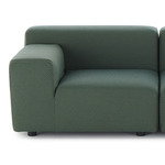 Plastics Outdoor Modular Sofa - Black / Tamba Sage Green