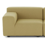 Plastics Outdoor Modular Sofa - Black / Tamba Yellow