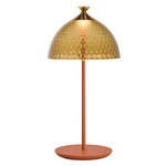 Pumo Table Lamp - Brick Red / Amber