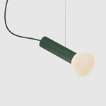 Parc Single Pendant - Green / Frosted