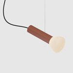 Parc Single Pendant - Terracotta / Frosted