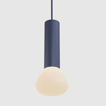 Parc Single Pendant - Midnight Blue / Frosted