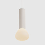 Parc Single Pendant - Beige / Frosted