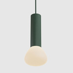 Parc Single Pendant - Green / Frosted
