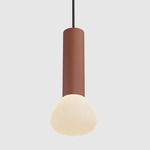Parc Single Pendant - Terracotta / Frosted