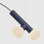 Parc Double Pendant - Midnight Blue / Frosted