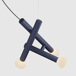 Parc Triple Pendant - Midnight Blue / Frosted