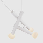 Parc Triple Pendant - White / Frosted