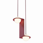 Laurent 05 Pendant - Burgundy / Opal