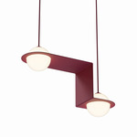Laurent 06 Pendant - Burgundy / Opal