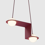 Laurent 06 Pendant - Burgundy / Opal