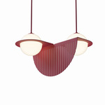 Laurent 09 Pendant - Burgundy / Frosted