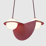Laurent 09 Pendant - Burgundy / Frosted