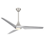 Switch Smart 3-Blade Dual Mount Ceiling Fan with Light - Brushed Nickel / Silver