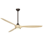 Pierce Smart Ceiling Fan with Light - Dark Bronze / White Oak / White Oak