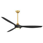 Pierce Smart Ceiling Fan with Light - Legacy Brass / Coal / Coal
