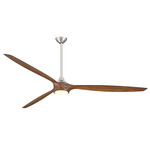 Pierce Smart Ceiling Fan with Light - Brushed Nickel / Distresssed Koa / Distressed Koa