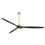 Pierce Smart Ceiling Fan with Light - Legacy Brass / Coal / Coal