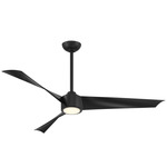 Pike Ceiling Fan with Light - Coal / Coal