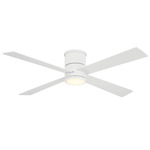 Falco Flush Ceiling Fan with Light - Flat White / Flat White