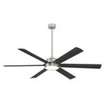 Cairo Smart Ceiling Fan with Light - Brushed Nickel / Coal / Coal