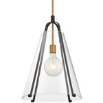 Paxos Pendant - Legacy Brass / Sand Coal / Clear