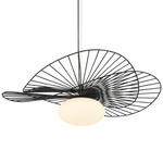 Langley Pendant - Matte Black / Opal