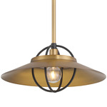 Newburie Pendant - Legacy Brass / Dark Matte Black